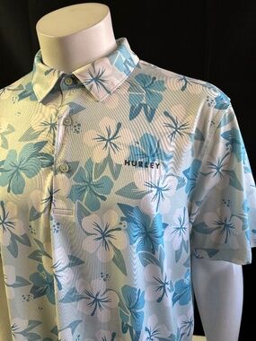 Nice mens XL Hurley Hawaiian themed polo